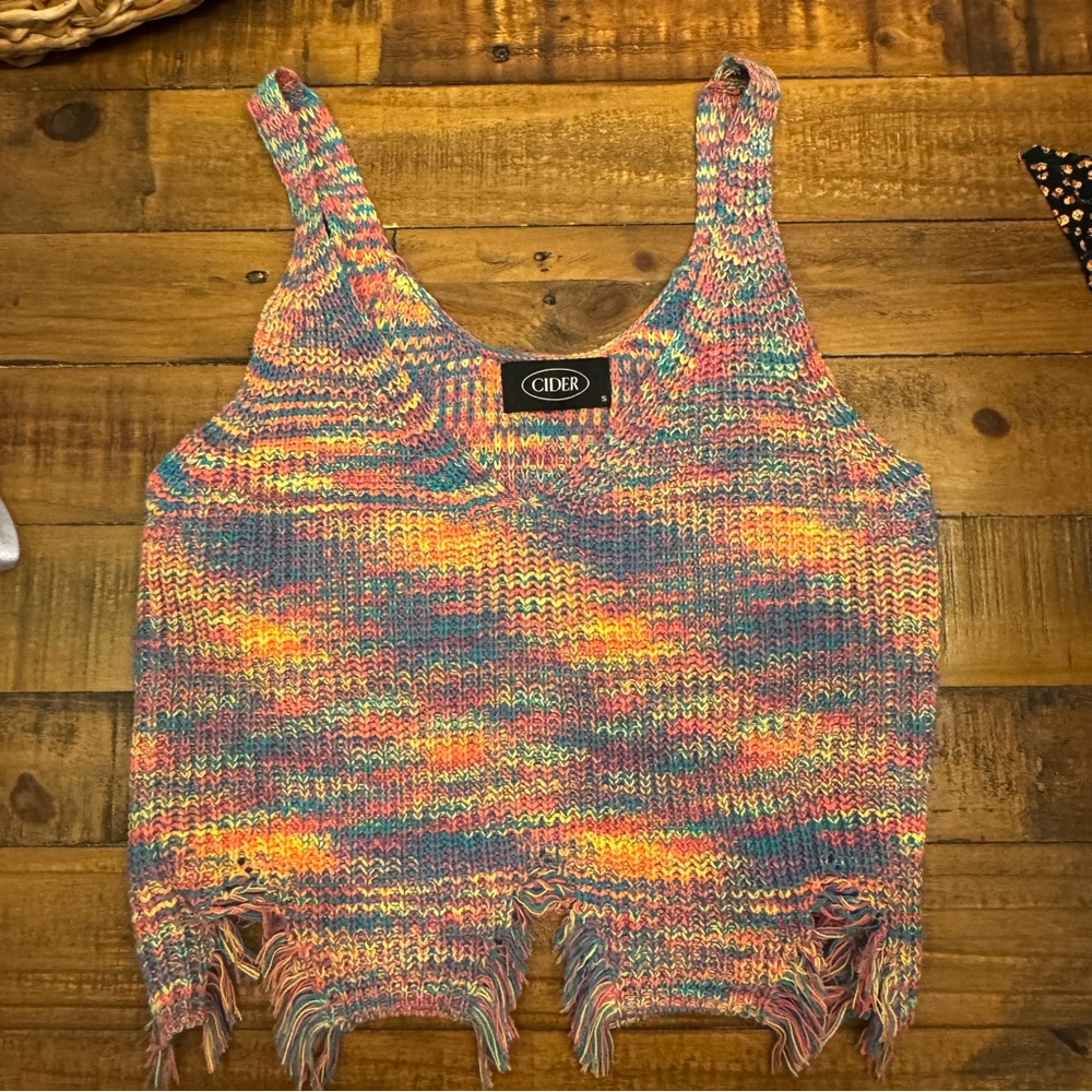 CIDER Colorful Knit Tank‎